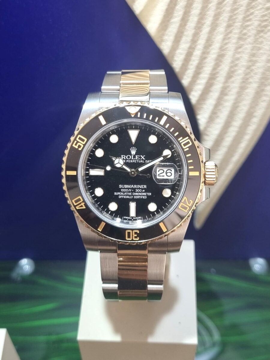 Rolex Submariner Steel & 18K Gold Ceramic Bezel 116613 Pre-owned 2015 | Gothelf A. Watches