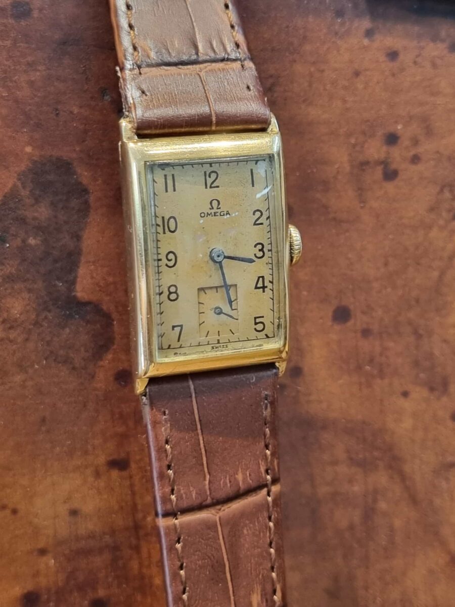 Omega Vintage Art Deco 18k Gold Rectangular Mechanical movement 1930 | Gothelf A. Watches — 3