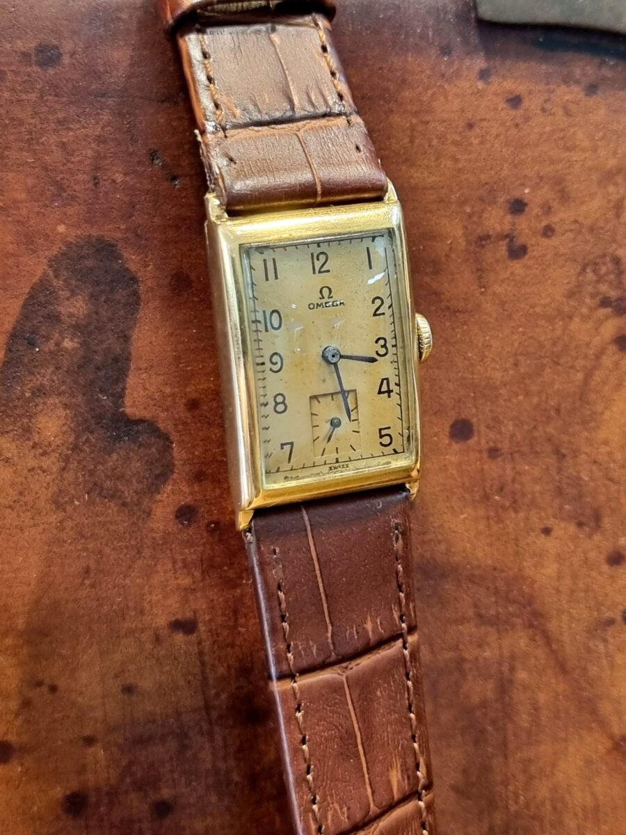 Omega Vintage Art Deco 18k Gold Rectangular Mechanical movement 1930 | Gothelf A. Watches — 5