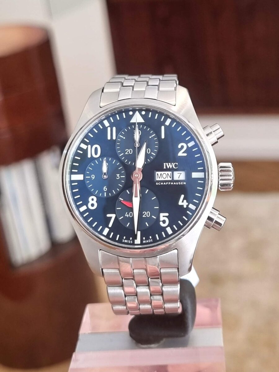IWC Pilot Chronograph Blue Dial Pre-owned-2021 ref.388102 | Gothelf A. Watches