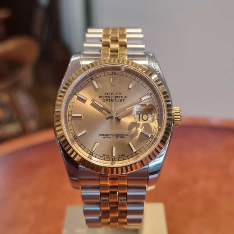 Rolex Datejust 36mm Steel & 18k Yellow Gold Champagne Dial ref.116233 | Gothelf A. Watches