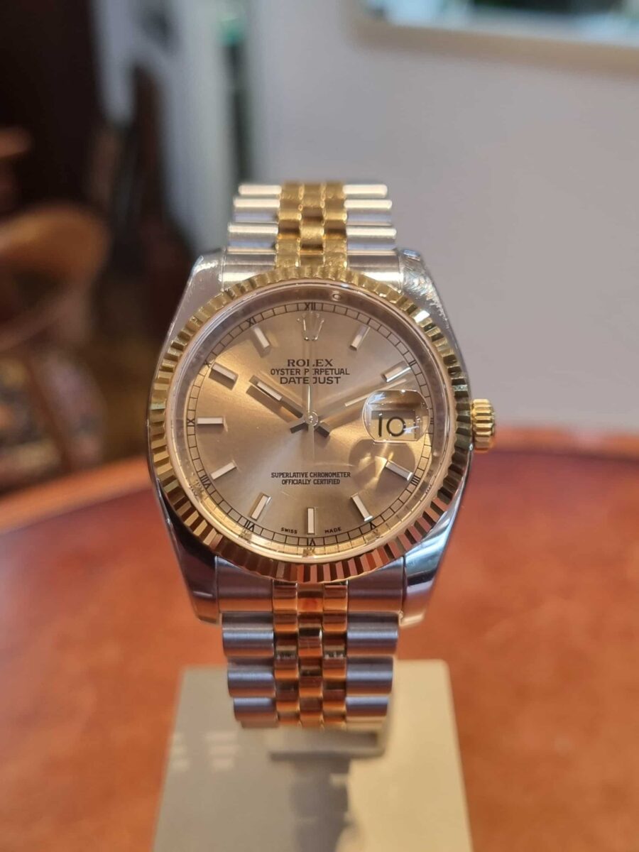 Rolex Datejust 36mm Steel & 18k Yellow Gold Champagne Dial ref.116233 | Gothelf A. Watches