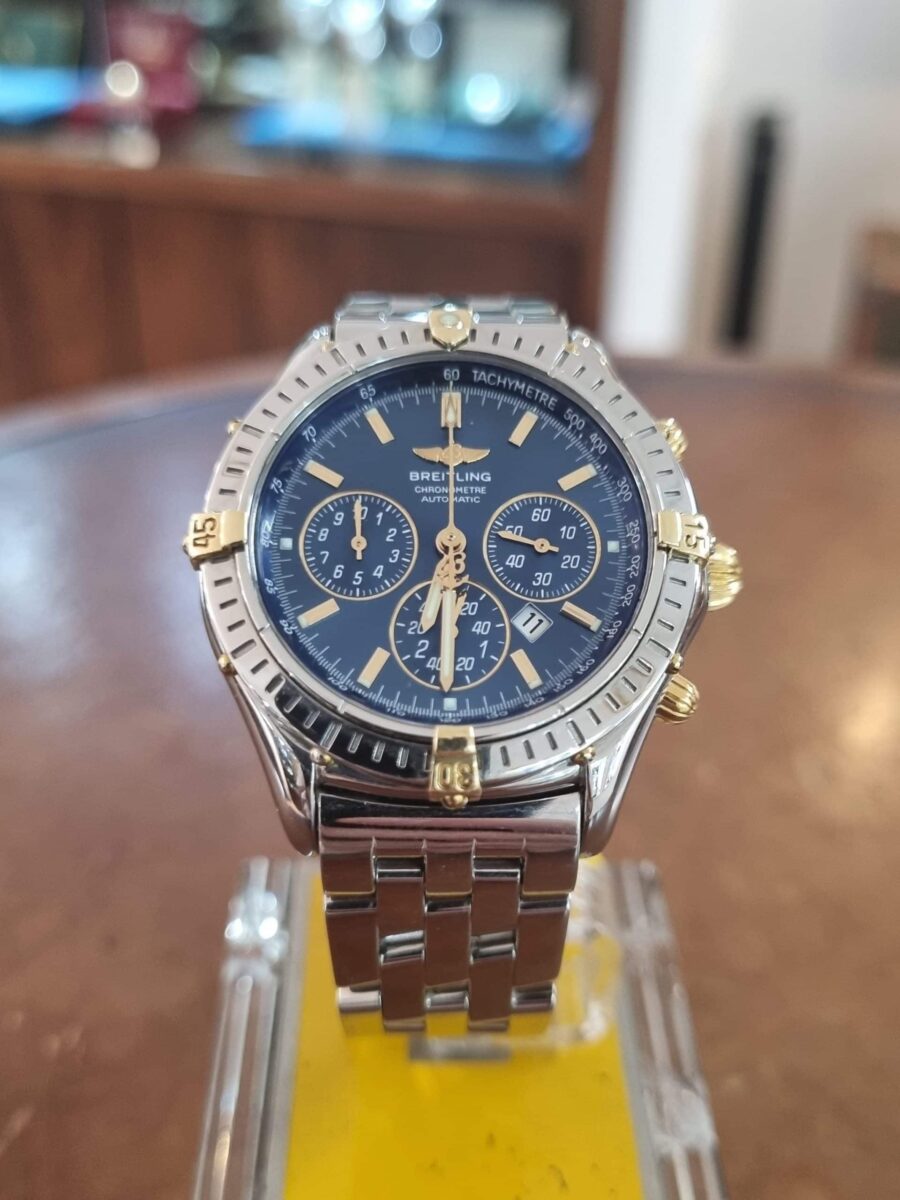 Breitling Shadow Flyback B35312 Blue Dial Automatic 38mm Steel and Gold Mint condition!!! | Gothelf A. Watches