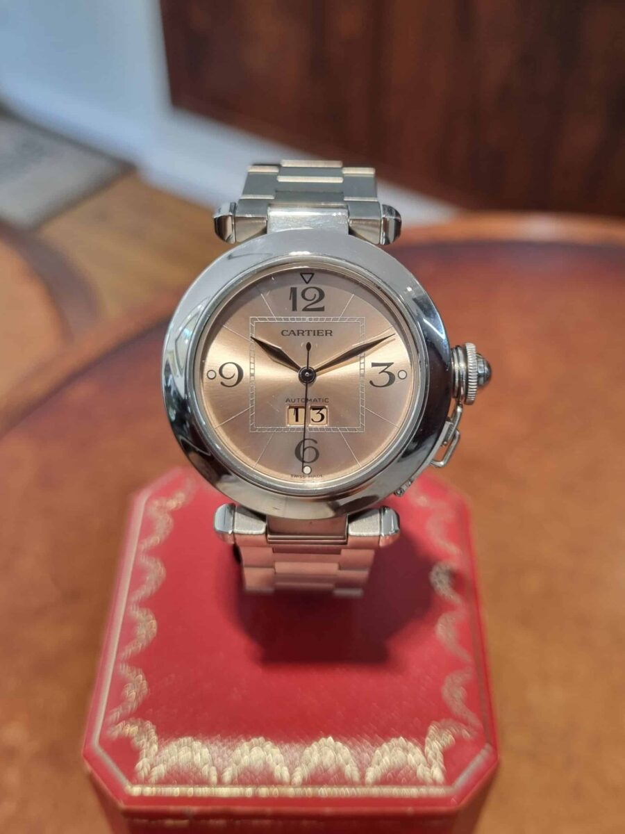 Cartier Pasha C Automatic Big Date Pink Dial 35mm ref. 2475 New condition!!!! | Gothelf A. Watches — 3