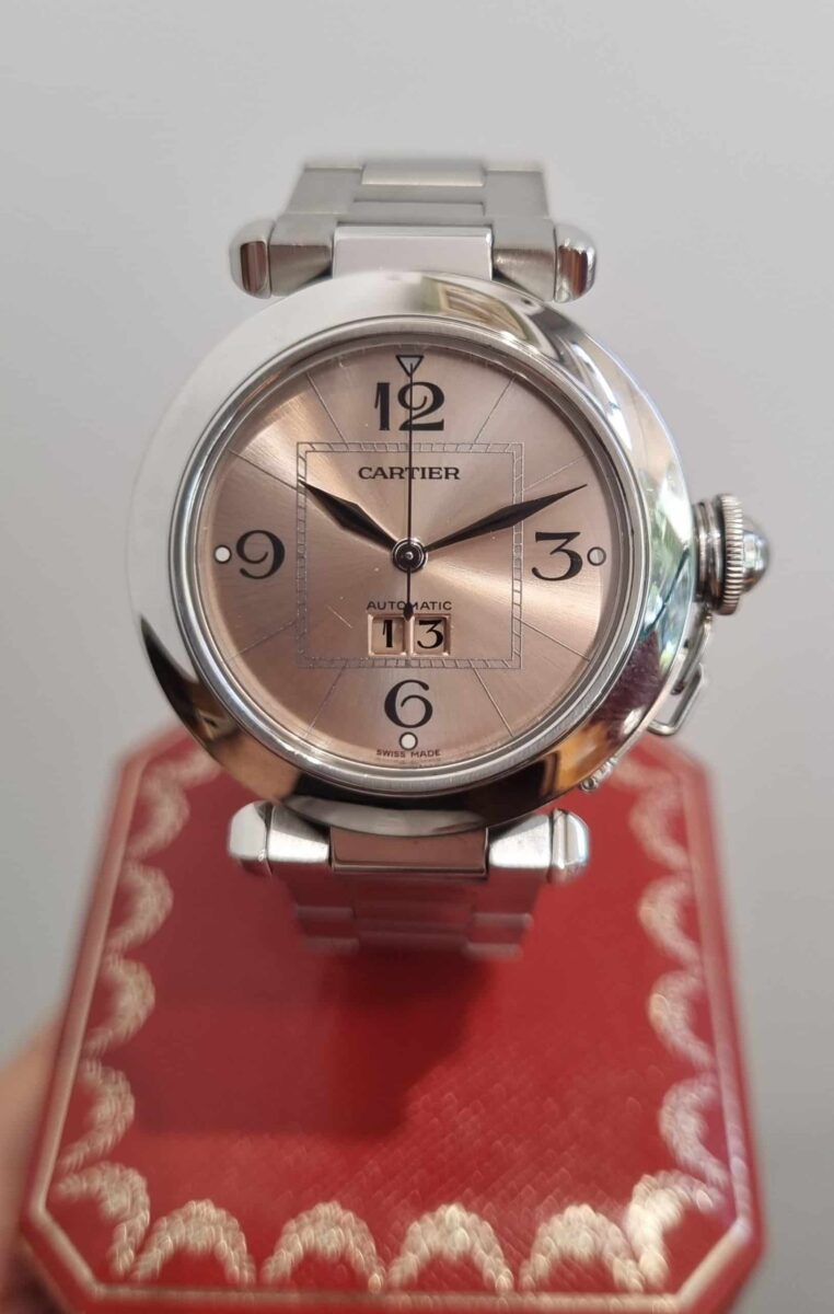 Cartier Pasha C Automatic Big Date Pink Dial 35mm ref. 2475 New condition!!!! | Gothelf A. Watches