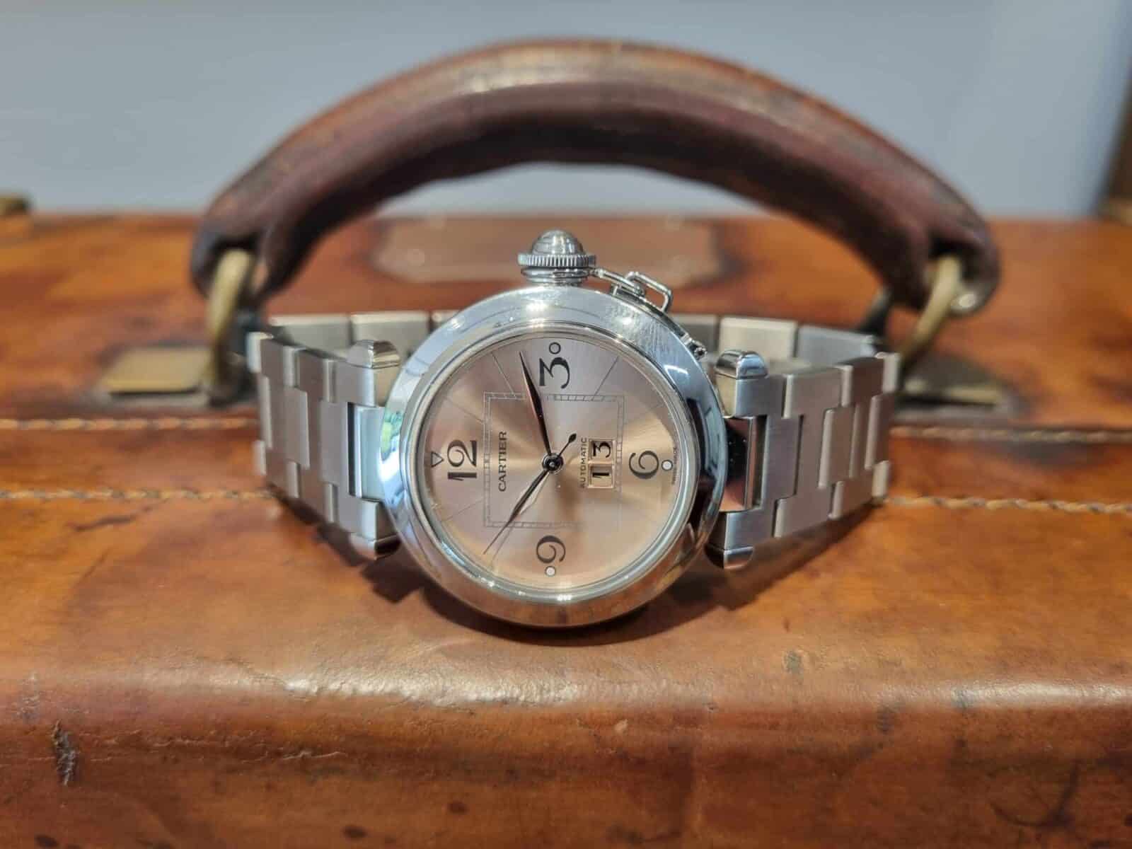 Cartier Pasha C Automatic Big Date Pink Dial 35mm ref. 2475 New condition!!!! | Gothelf A. Watches — 5