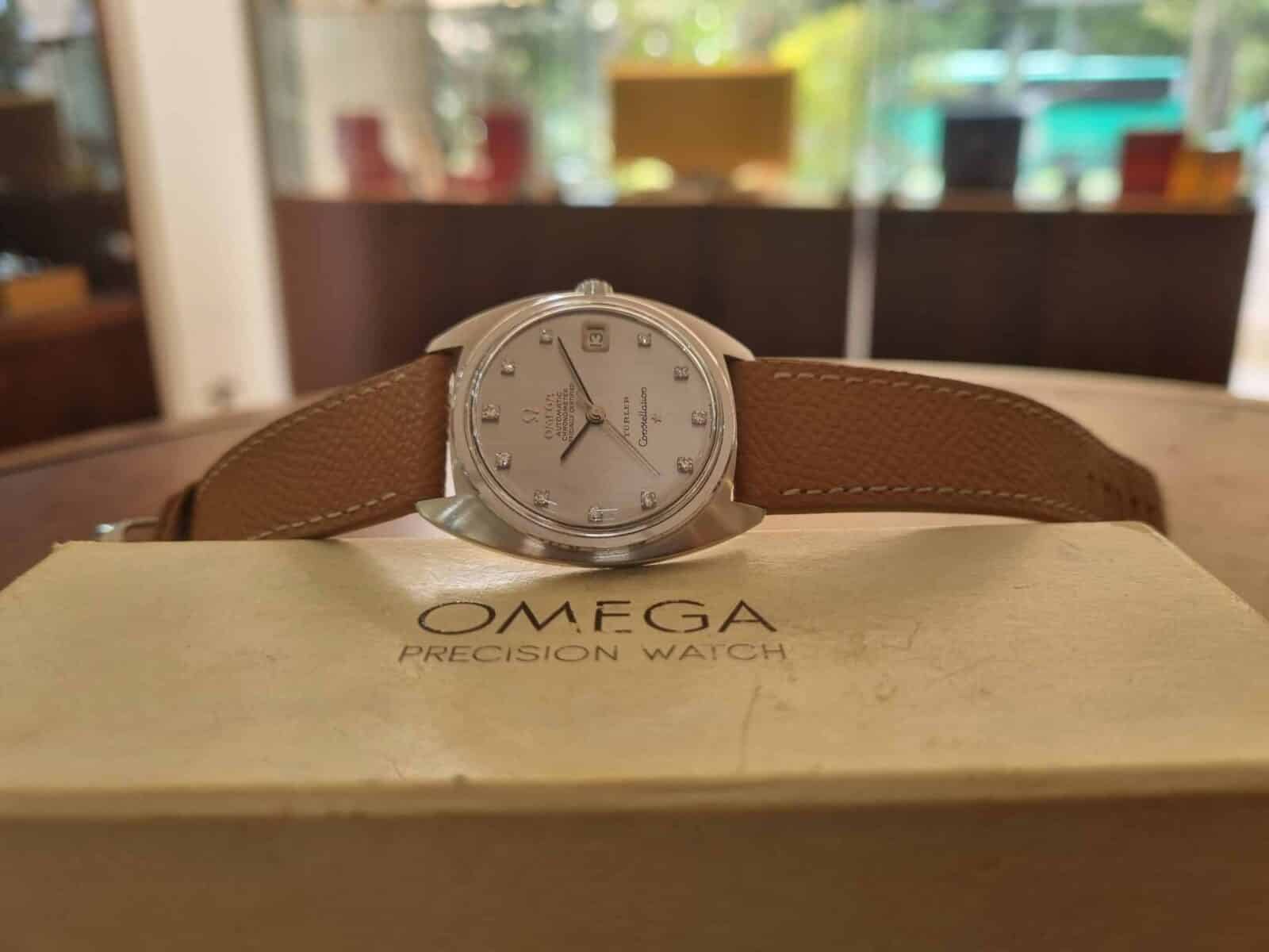 Omega Constellation “TURLER” Vintage Automatic 18k White Gold Diamonds Original Dial ref.168007/168017 | Gothelf A. Watches — 8