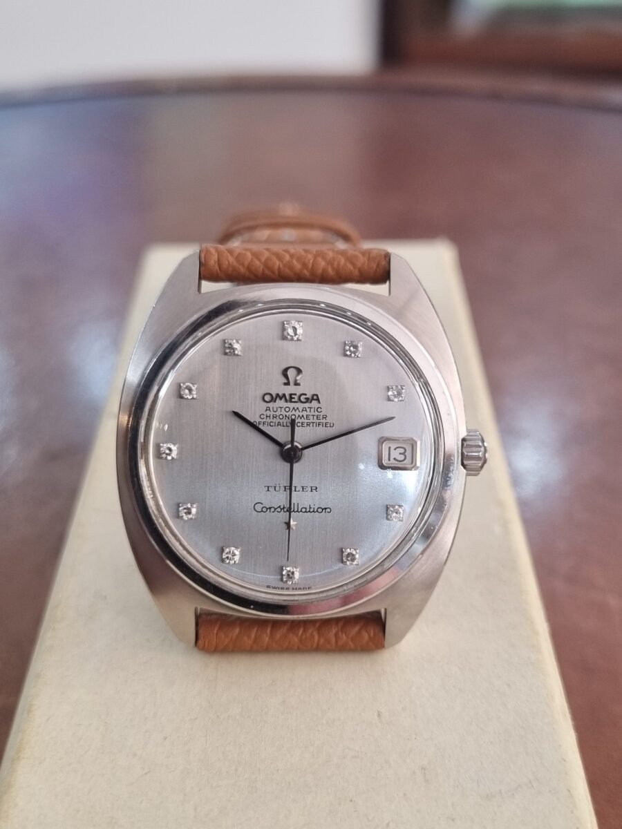 Omega Constellation “TURLER” Vintage Automatic 18k White Gold Diamonds Original Dial ref.168007/168017 | Gothelf A. Watches