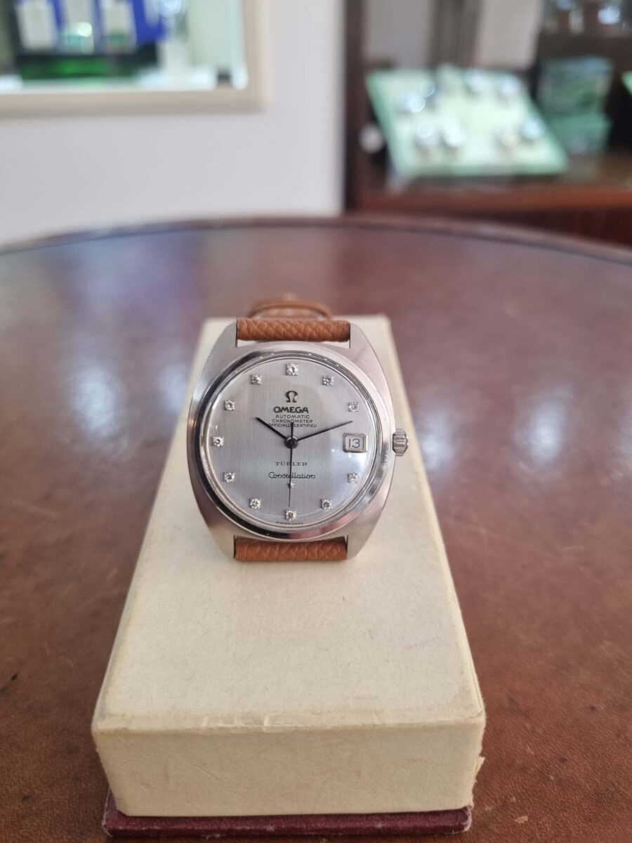 Omega Constellation “TURLER” Vintage Automatic 18k White Gold Diamonds Original Dial ref.168007/168017 | Gothelf A. Watches — 3