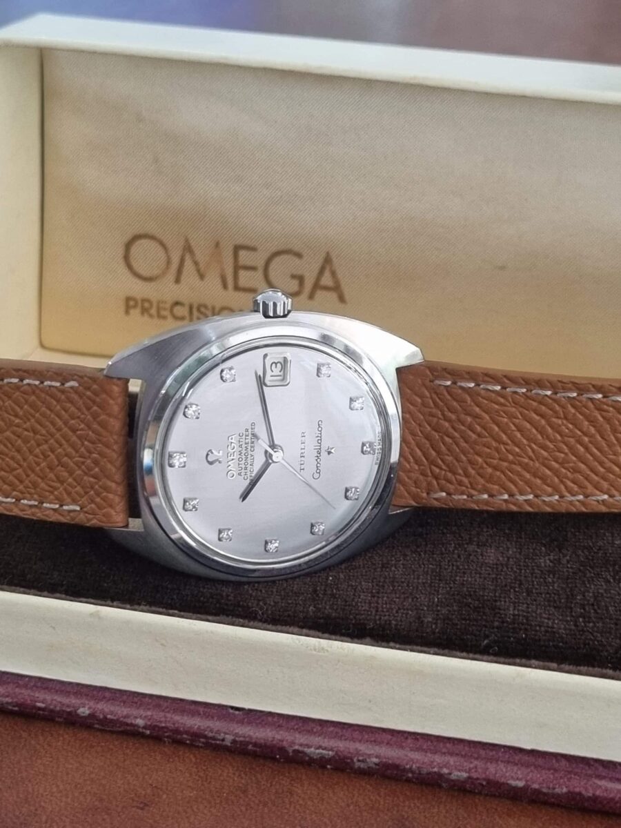 Omega Constellation “TURLER” Vintage Automatic 18k White Gold Diamonds Original Dial ref.168007/168017 | Gothelf A. Watches — 4