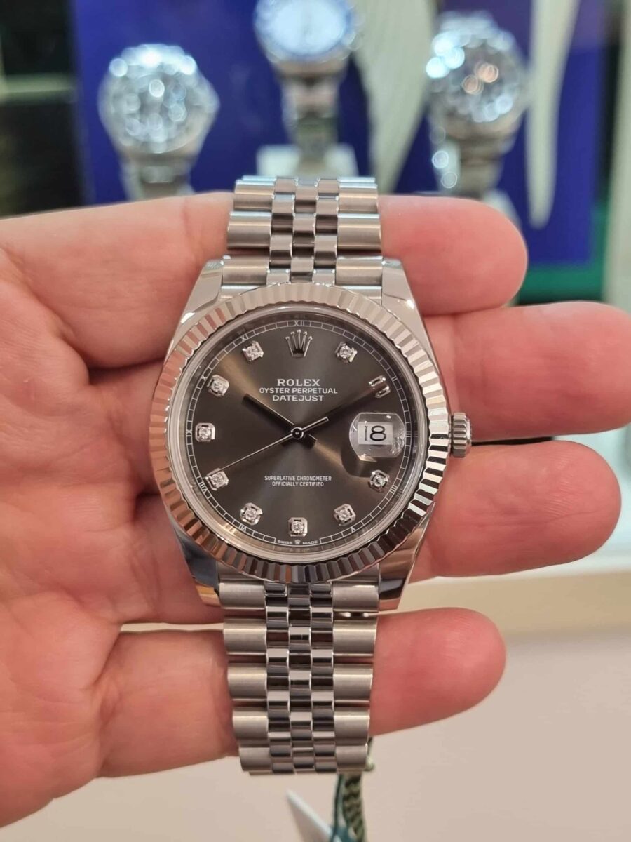 Rolex Datejust 41mm Rhodium Diamonds Dial ref.126334 | Gothelf A. Watches — 3