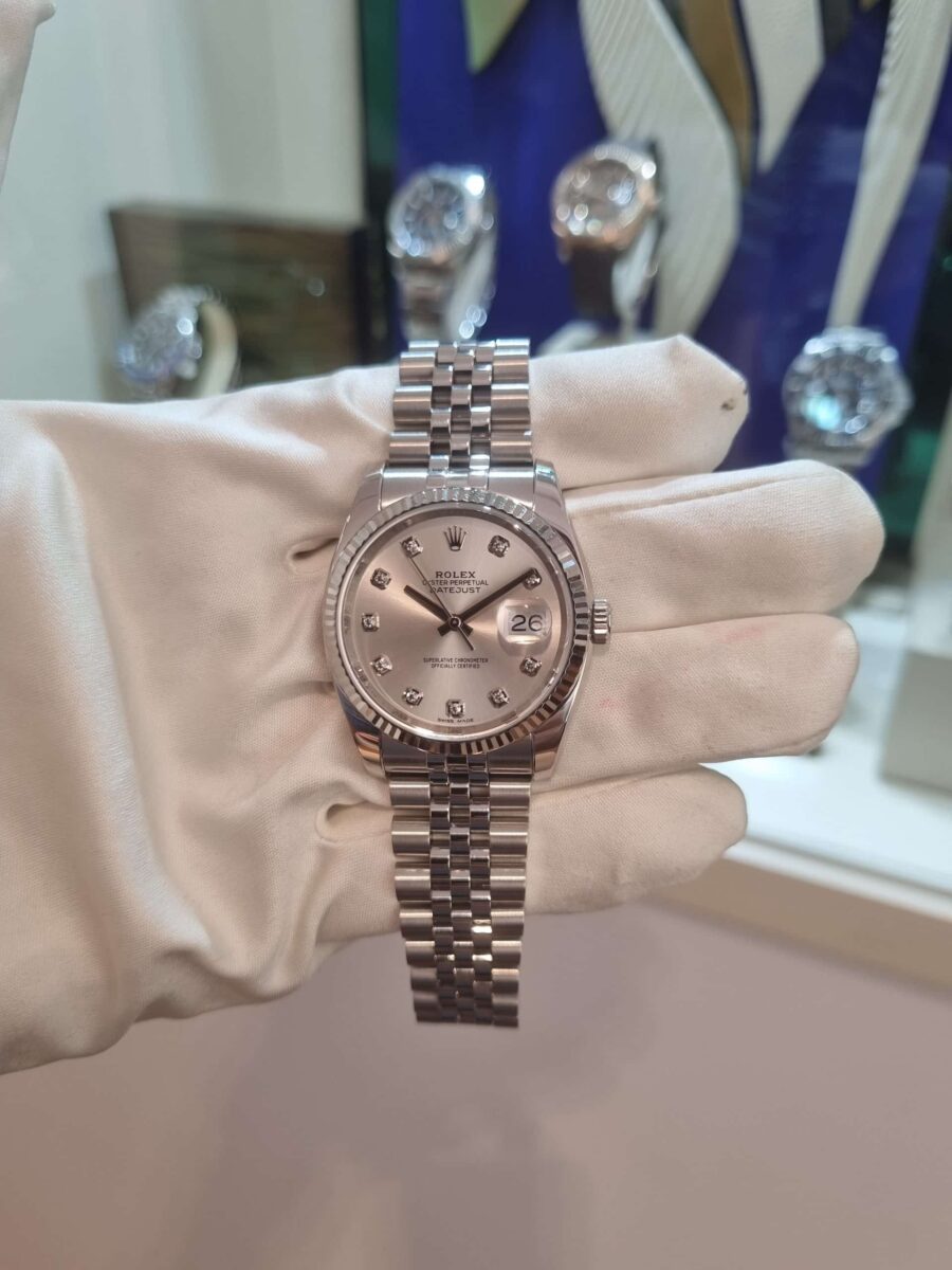 Rolex Datejust 36mm Diamonds Dial Ref.116234 pre-owned 2015 | Gothelf A. Watches — 4