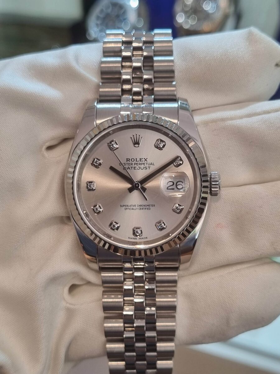 Rolex Datejust 36mm Diamonds Dial Ref.116234 pre-owned 2015 | Gothelf A. Watches — 3