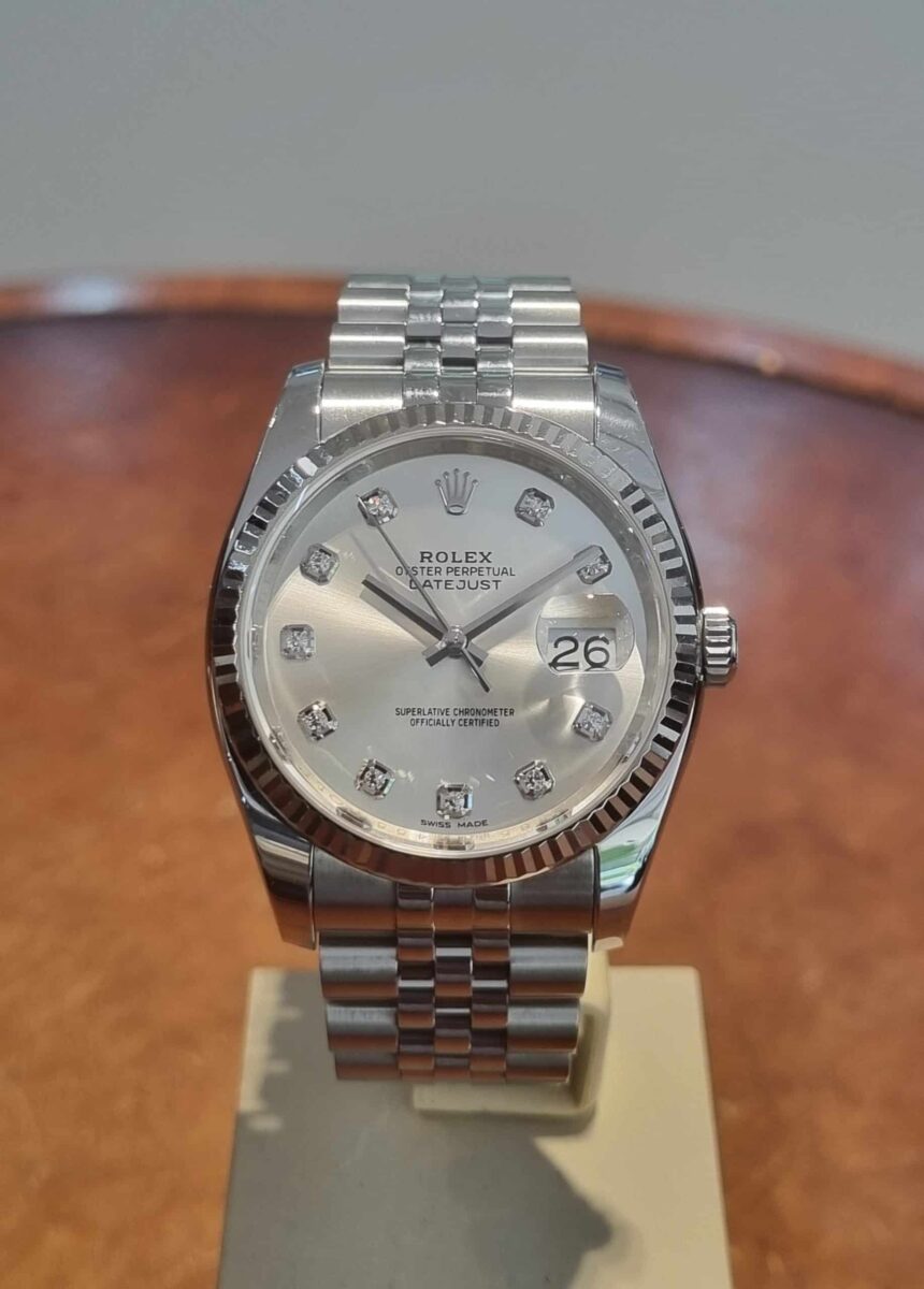 Rolex Datejust 36mm Diamonds Dial Ref.116234 pre-owned 2015 | Gothelf A. Watches — 8