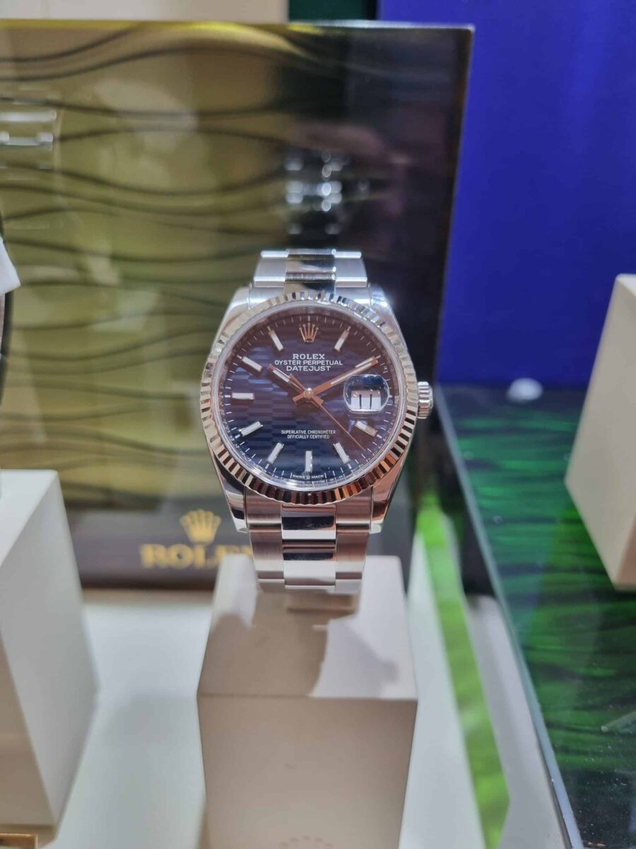 Rolex Datejust 36mm Blue Motif Dial Ref.126234 | Gothelf A. Watches — 6
