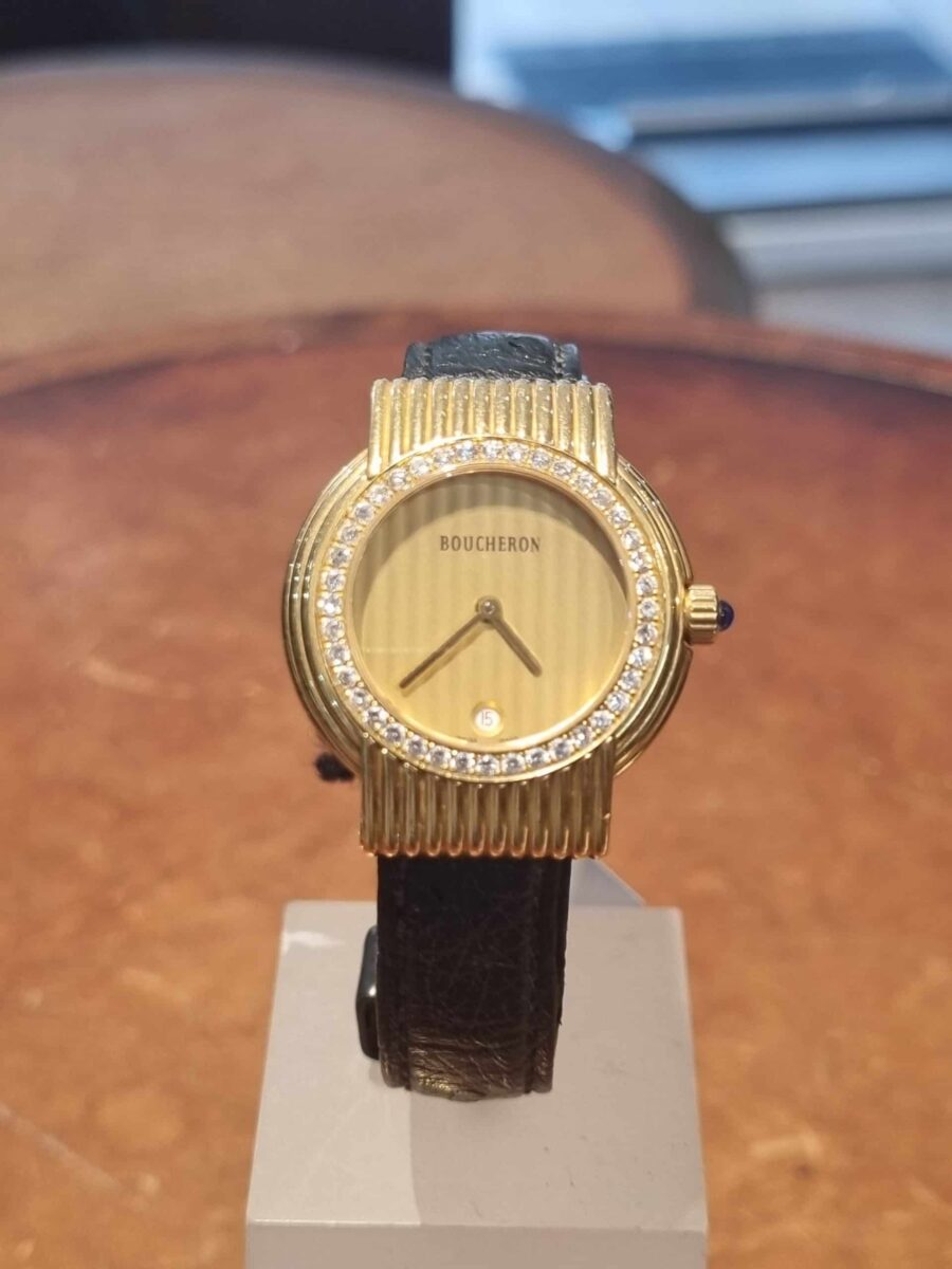 Boucheron Solis Reflet 18k Yellow Gold Diamonds Bezel Ladies watch | Gothelf A. Watches — 3