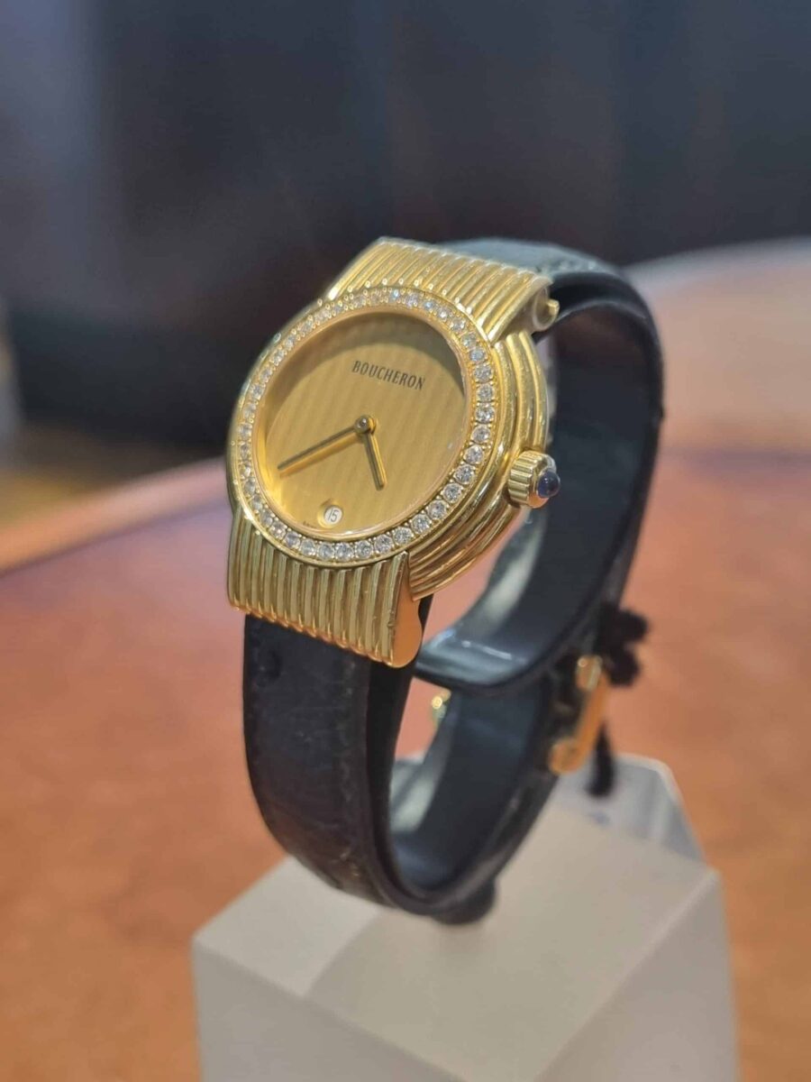 Boucheron Solis Reflet 18k Yellow Gold Diamonds Bezel Ladies watch | Gothelf A. Watches — 2