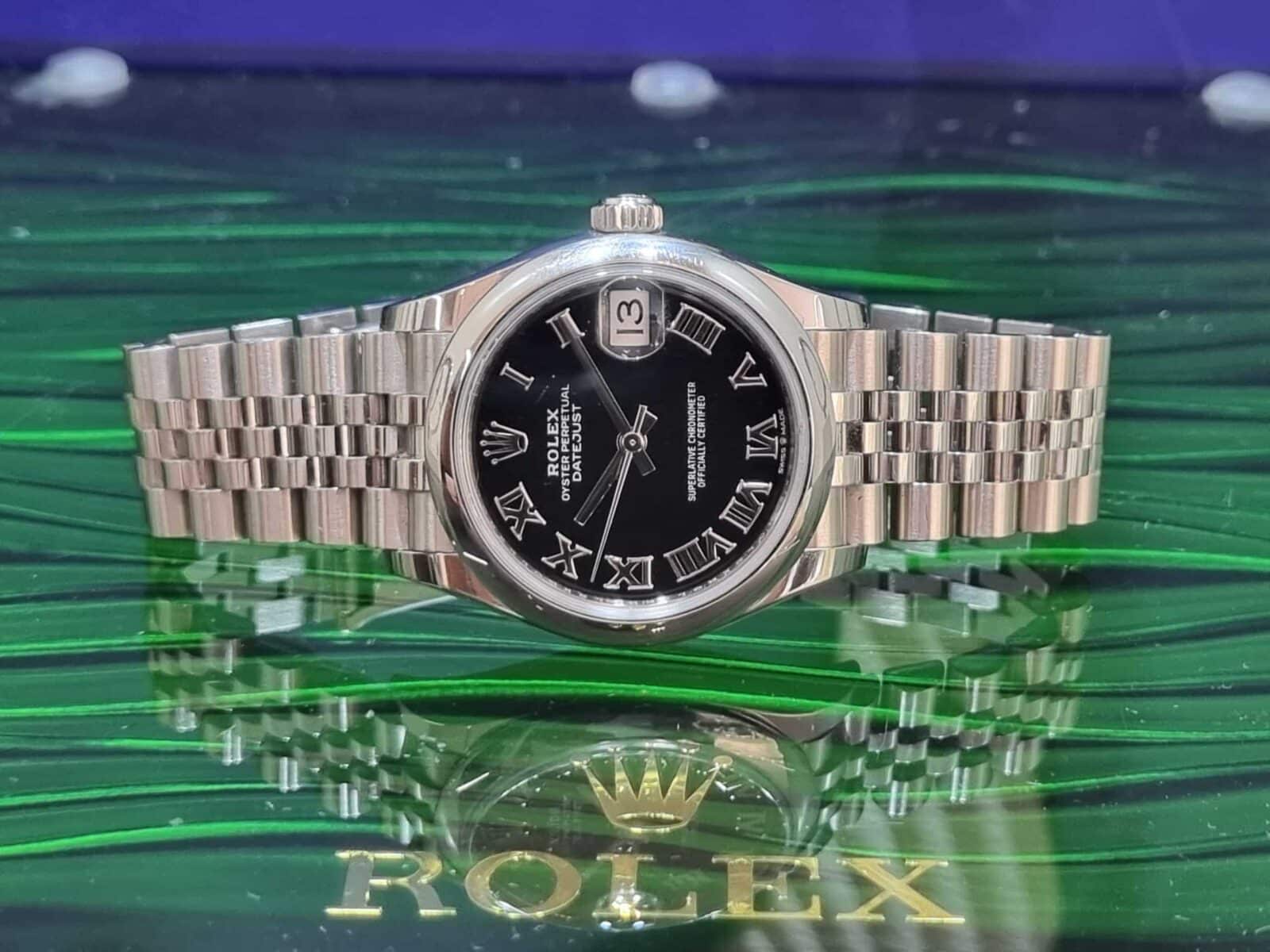 Rolex Datejust Ladies 31mm Black Roman dial Jubilee bracelet ref.278240 from 2021 | Gothelf A. Watches — 5