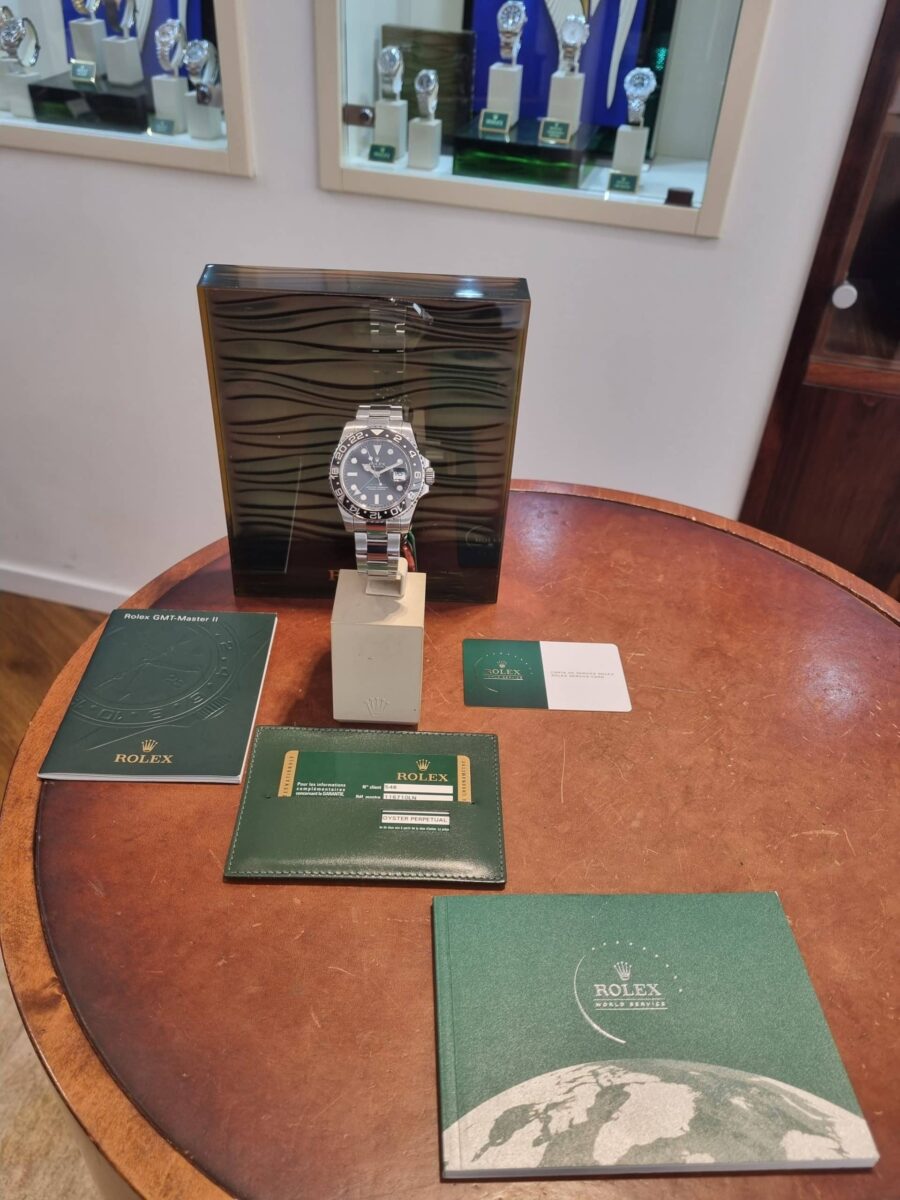 Rolex GMT MASTER II Steel 116710 pre-owned 2010 +1 Year Rolex Warranty | Gothelf A. Watches — 2