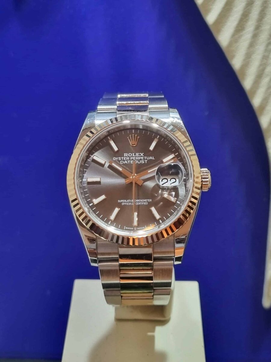 Rolex Datejust 36mm Steel + Rose Gold Slate Dial pre-owned 2019 ref.126231 | Gothelf A. Watches — 2