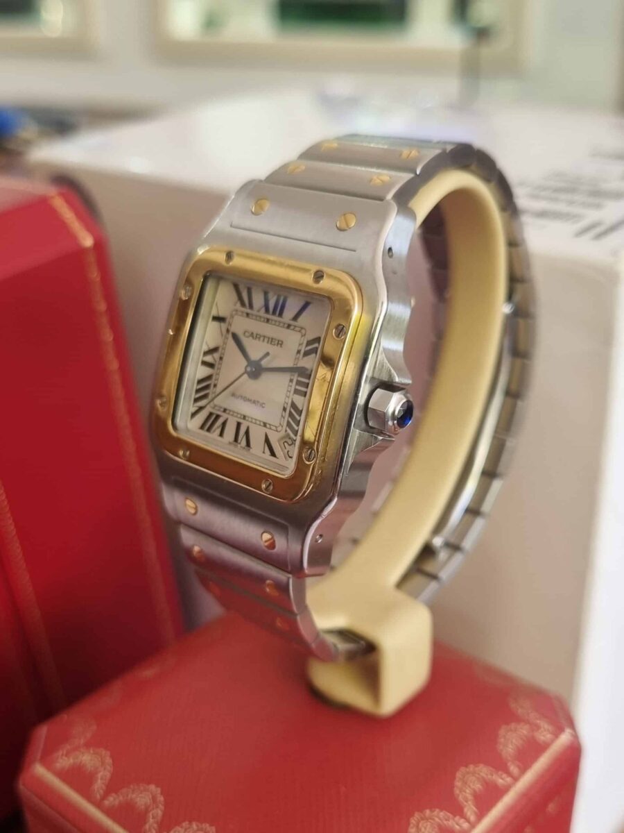 Cartier Santos Galbée 2823 XL Steel & 18K Gold pre-owned Great Condition!!!! | Gothelf A. Watches — 2