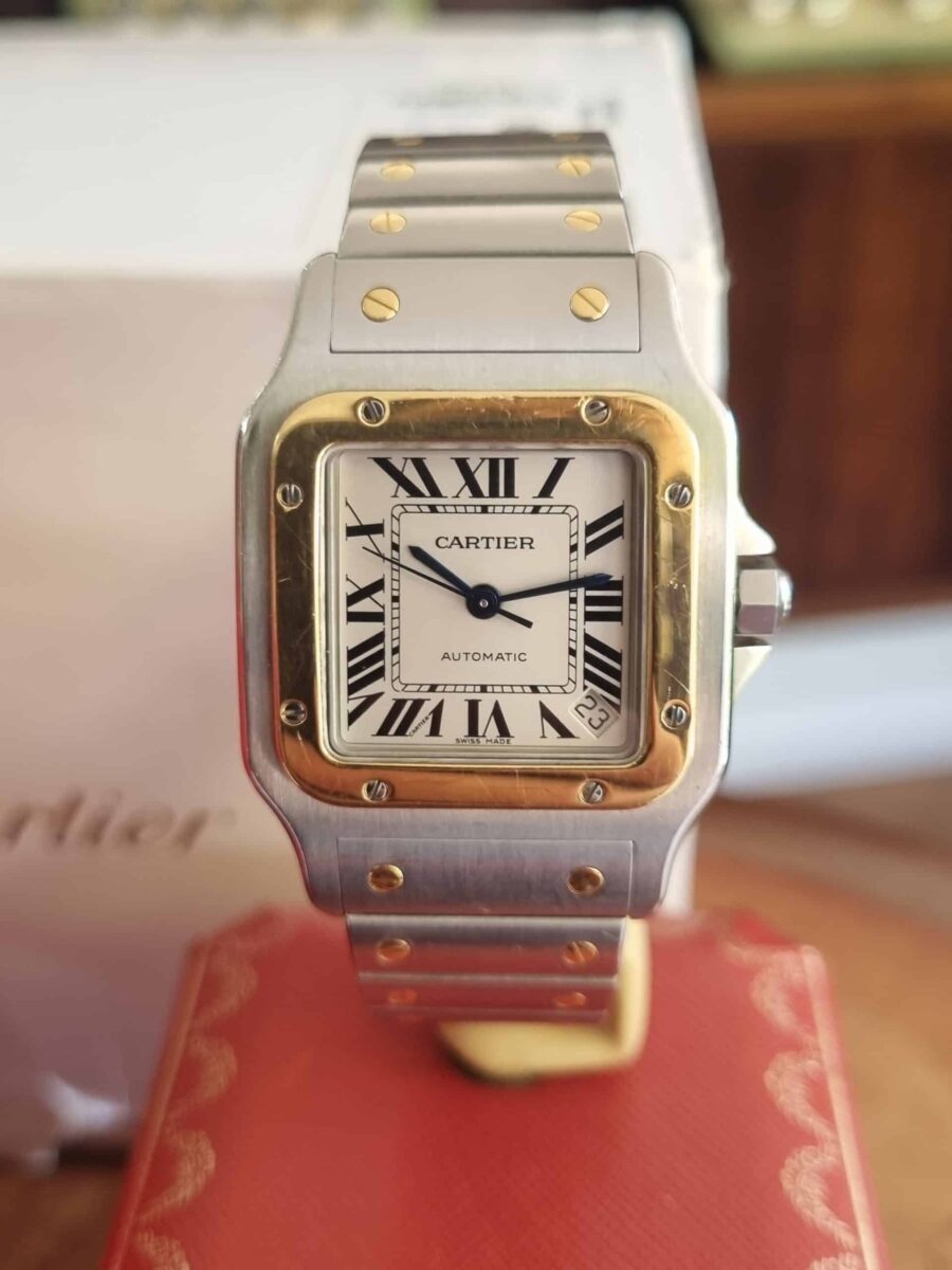 Cartier Santos Galbée 2823 XL Steel & 18K Gold pre-owned Great Condition!!!! | Gothelf A. Watches — 4