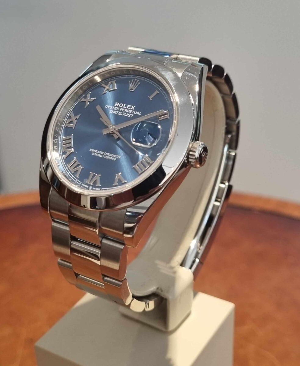 Rolex Datejust 41mm Blue Roman Dial Pre-Owned 2019 ref.126300 | Gothelf A. Watches — 3