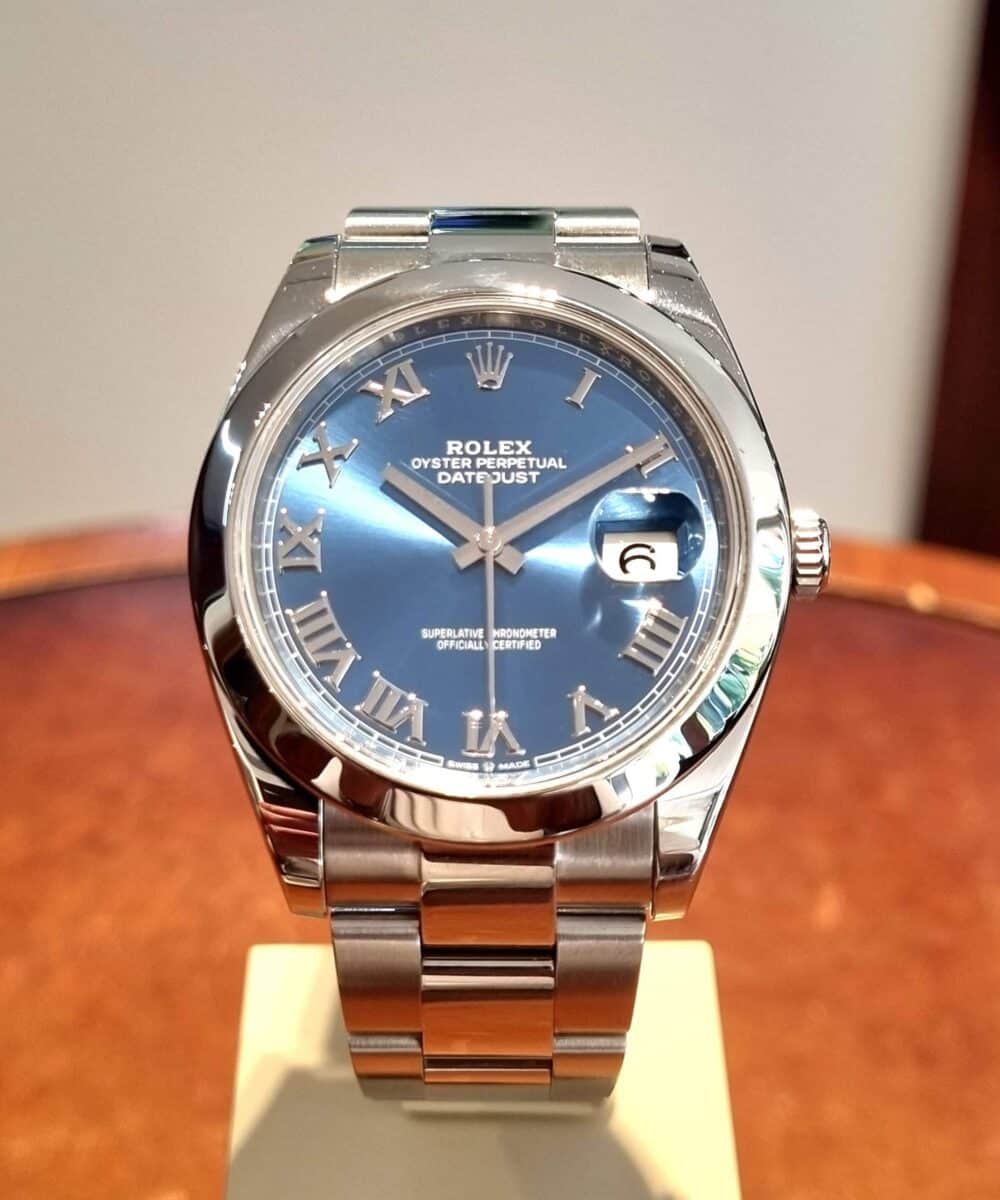 Rolex Datejust 41mm Blue Roman Dial Pre-Owned 2019 ref.126300 | Gothelf A. Watches
