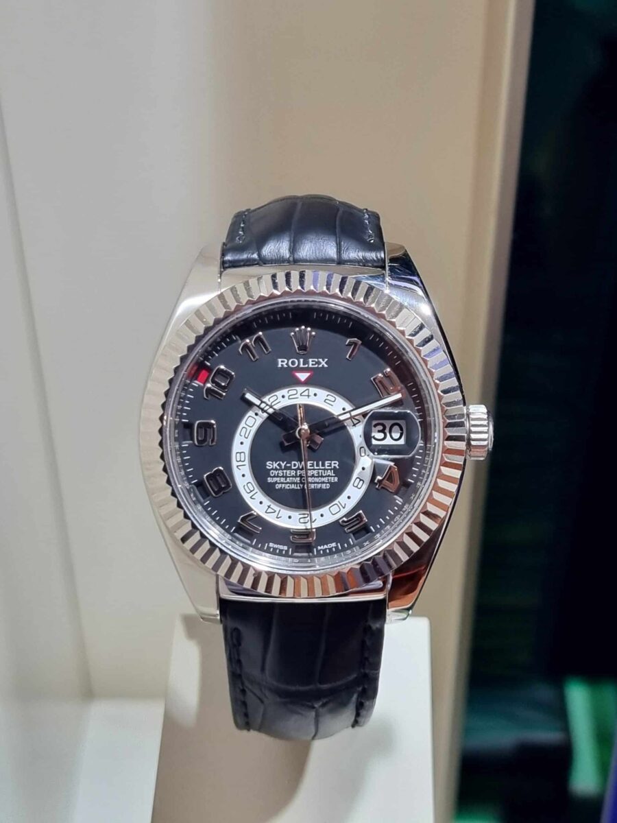Rolex Sky-Dweller 326139 White Gold Annual Calendar Dual Time 2017 Rolex Warranty | Gothelf A. Watches — 7