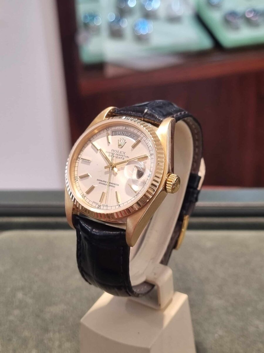 Rolex President Day Date 36mm Yellow 18k gold Silver Dial ref.18038 | Gothelf A. Watches — 2