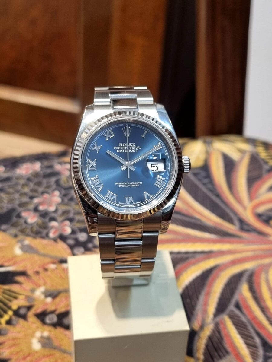 Rolex Datejust 36mm Blue Dial White Gold Bezel ref.116234 | Gothelf A. Watches — 2