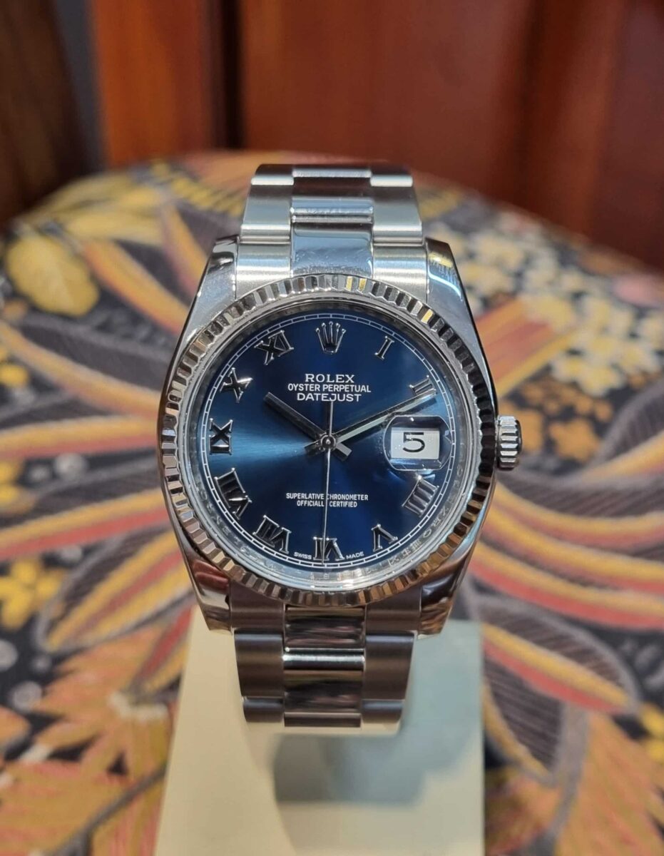 Rolex Datejust 36mm Blue Dial White Gold Bezel ref.116234 | Gothelf A. Watches