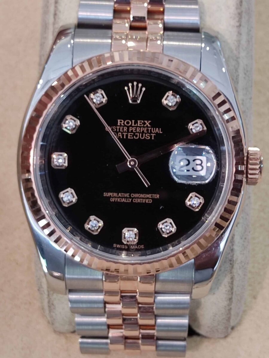 Rolex Datejust 36mm Steel & Rose Gold Diamond Dial | Gothelf A. Watches