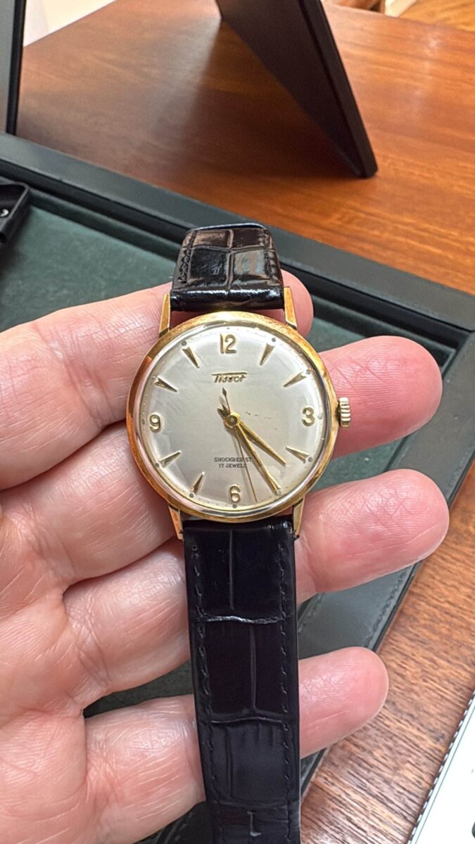 Tissot Shockresist Vintage 14k Yellow Gold 33mm Classic Hand wound Movement | Gothelf A. Watches