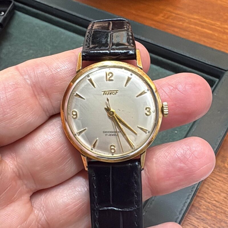 Tissot Shockresist Vintage 14k Yellow Gold 33mm Classic Hand wound Movement | Gothelf A. Watches