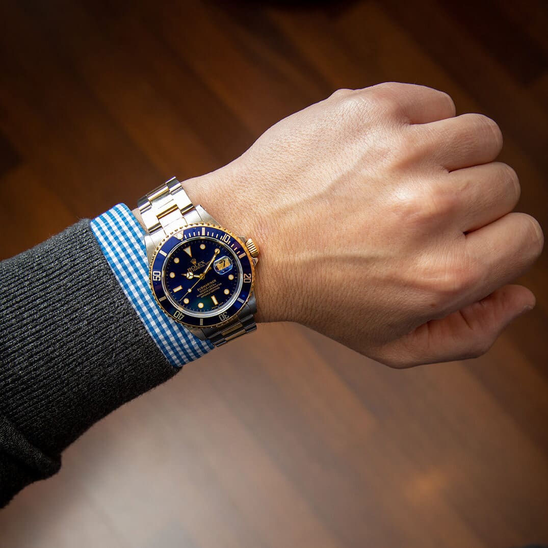 Rolex Submariner Steel & Gold Blue Dial Pre-owned 2004 ref.16613 | Gothelf A. Watches