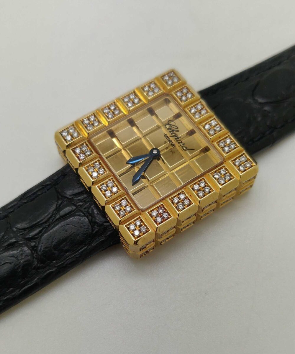 Chopard Ladies Ice Cube By De Grisogono – 18K Yellow Gold – Full Diamonds Case | Gothelf A. Watches — 4