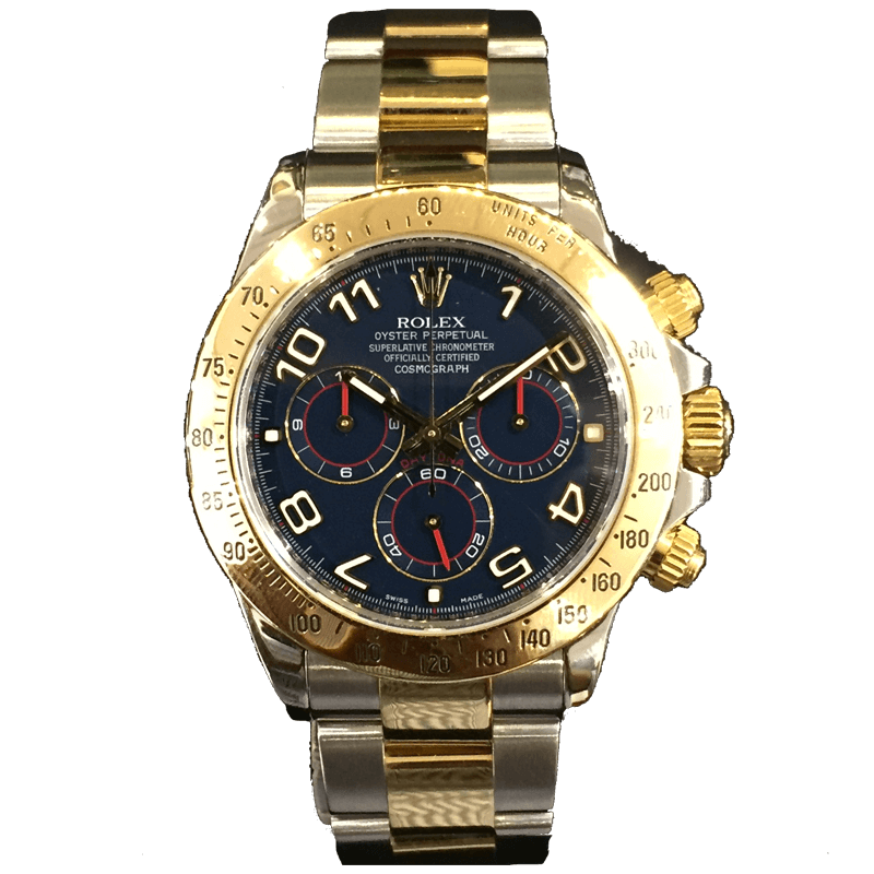 Rolex Daytona Steel & 18k Gold blue dial 116523 | Gothelf A. Watches