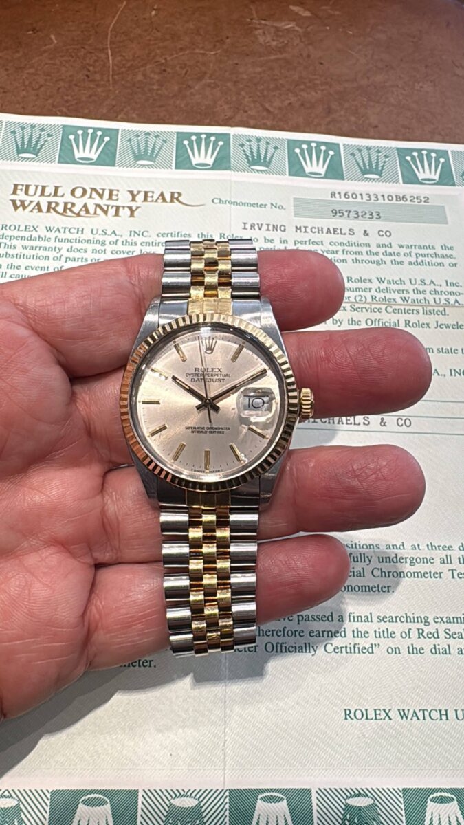 Rolex Datejust 36mm Steel+18k Yellow Gold Vintage pre-owned-1987 ref.16013 | Gothelf A. Watches — 3