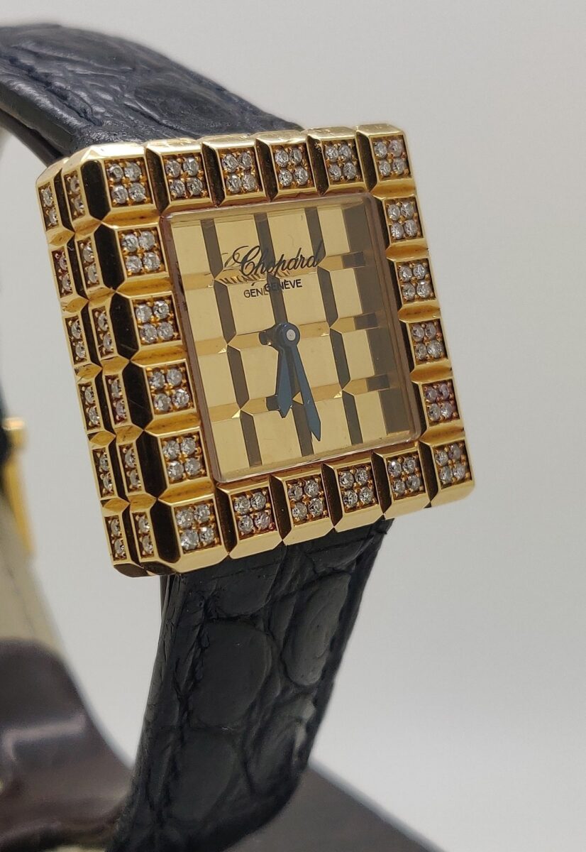 Chopard Ladies Ice Cube By De Grisogono – 18K Yellow Gold – Full Diamonds Case | Gothelf A. Watches