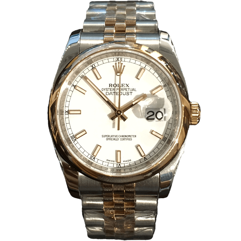 Rolex DATEJUST 36mm Steel & 18K Rose Gold 116201 | Gothelf A. Watches