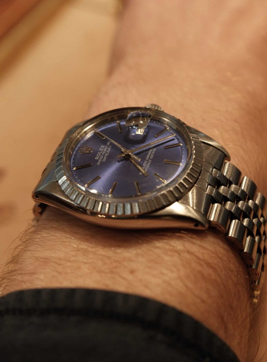 Rolex Datejust 1601 Vintage Blue Dial 36mm Steel Pre-owned 1978 | Gothelf A. Watches — 6