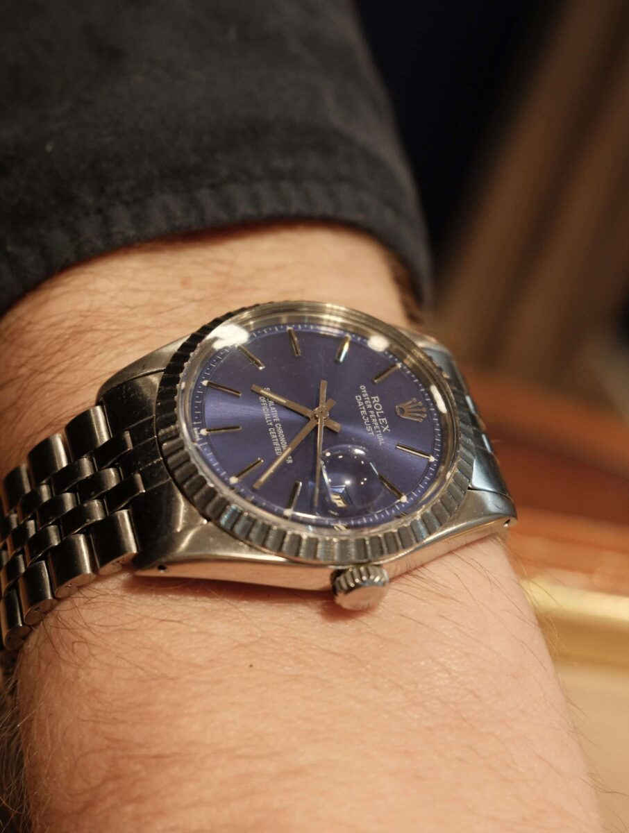 Rolex Datejust 1601 Vintage Blue Dial 36mm Steel Pre-owned 1978 | Gothelf A. Watches — 8