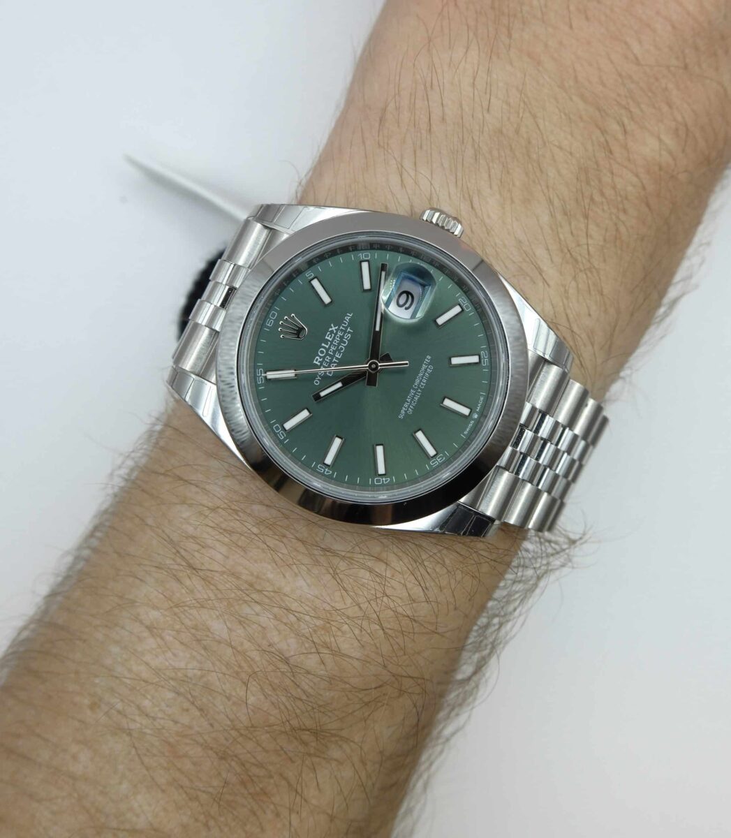 Rolex Oystersteel Datejust 41mm Mint Green Unworn | Gothelf A. Watches — 3