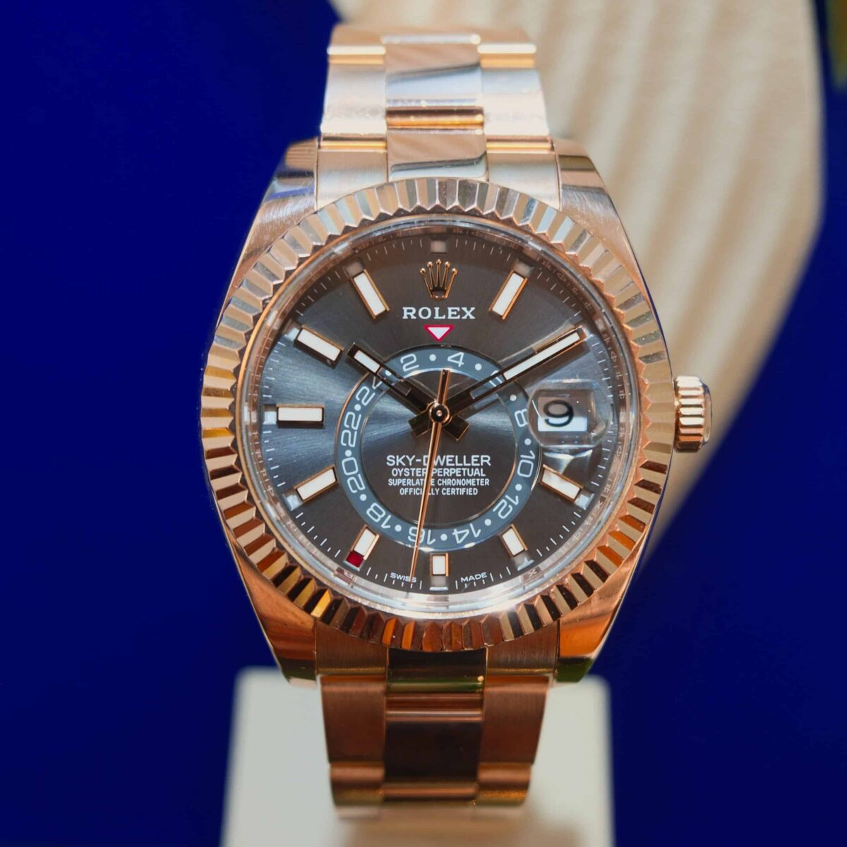 Rolex Sky-Dweller Rose Gold Rhodium Dial | Gothelf A. Watches