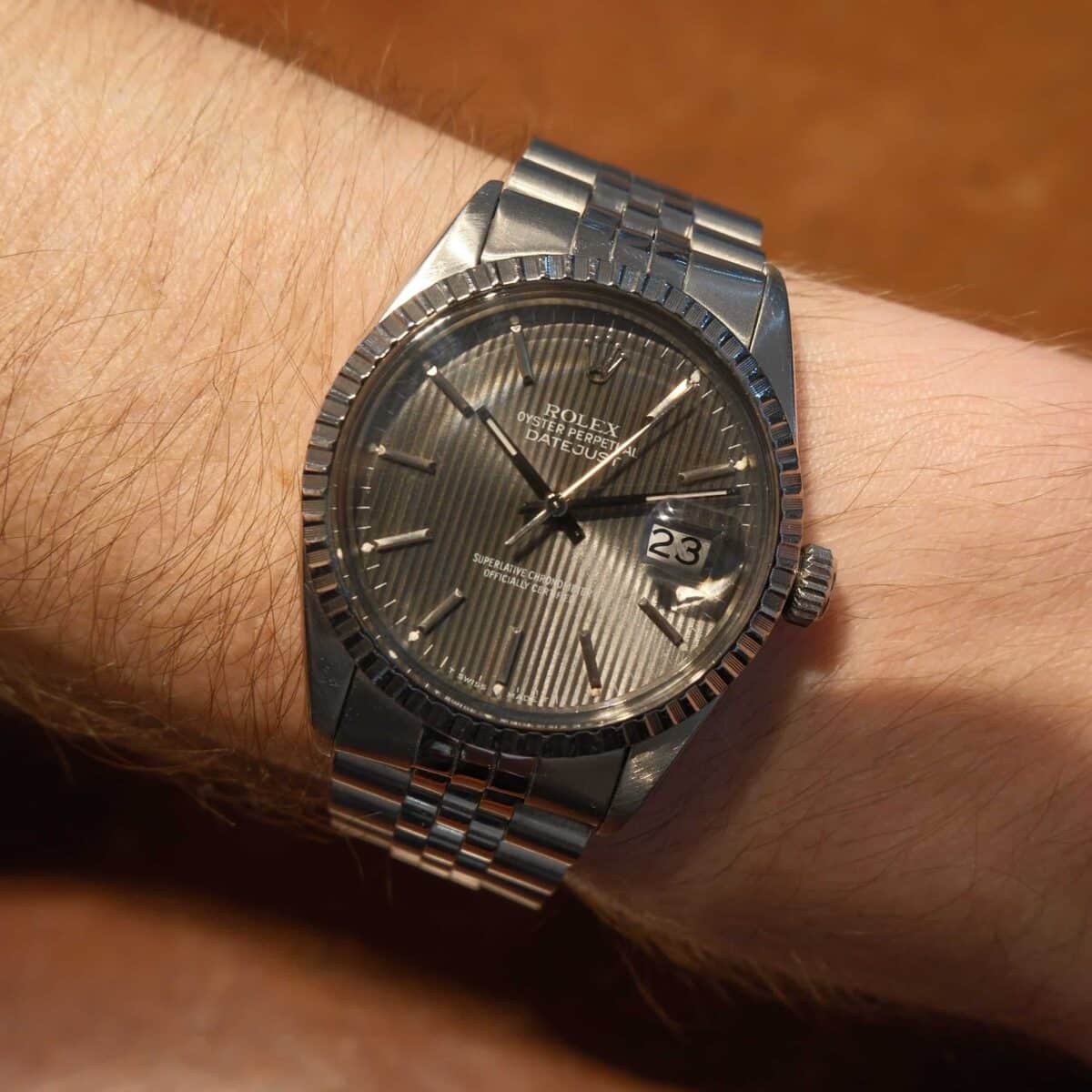 Rolex Datejust 36mm Vintage Grey Tapestry | Gothelf A. Watches — 3