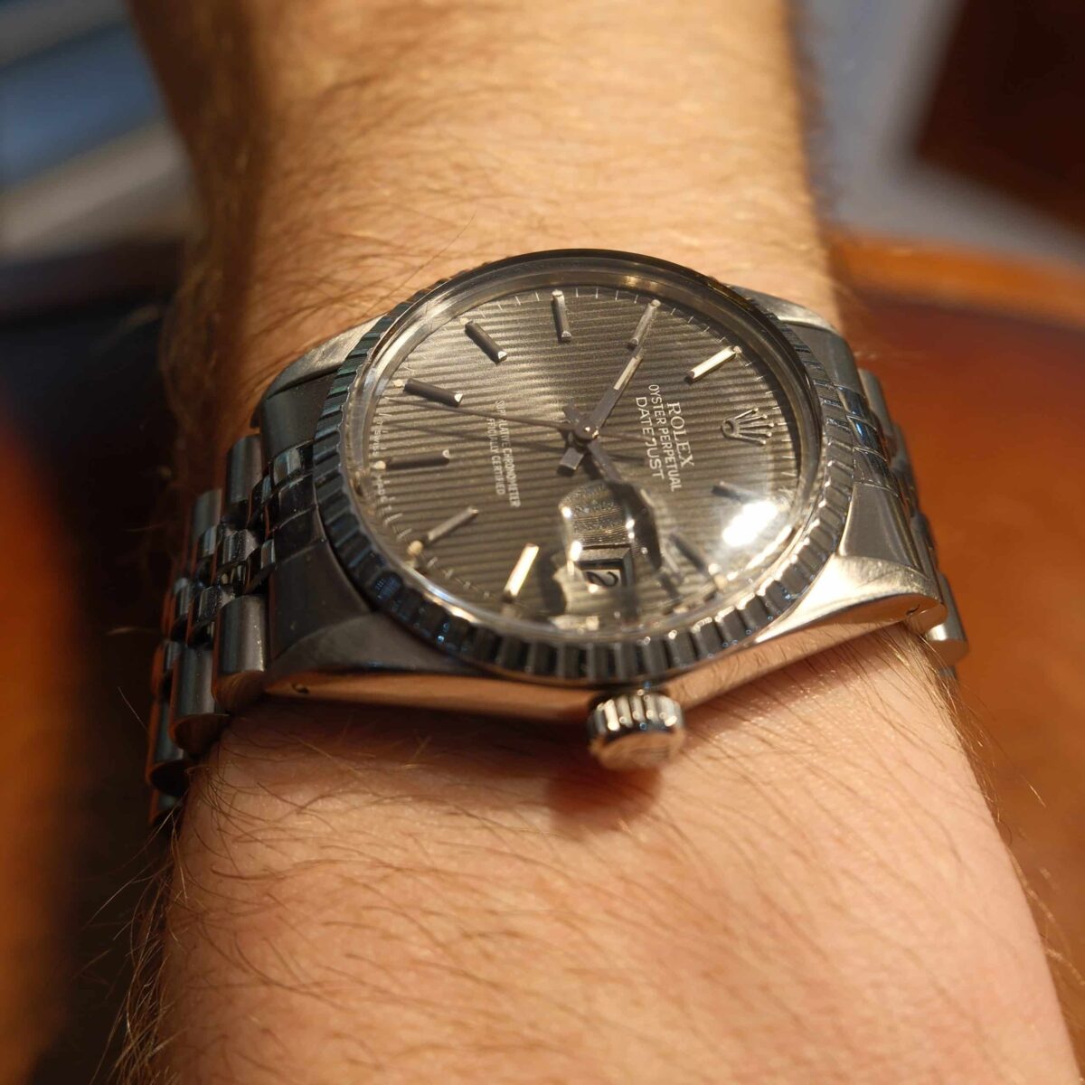 Rolex Datejust 36mm Vintage Grey Tapestry | Gothelf A. Watches — 4
