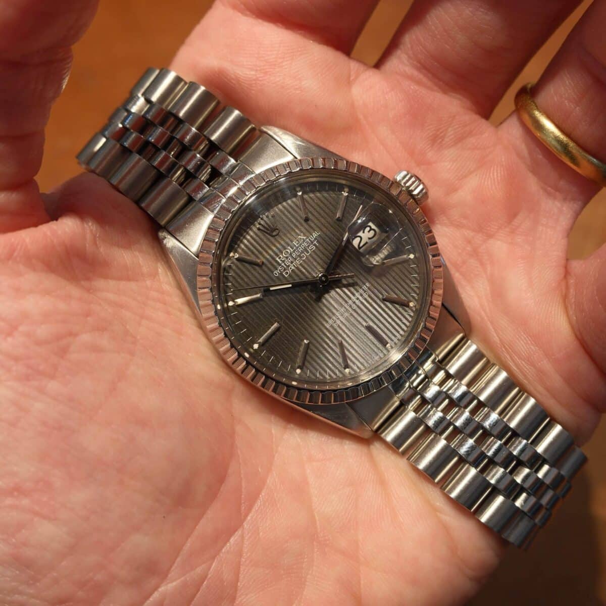 Rolex Datejust 36mm Vintage Grey Tapestry | Gothelf A. Watches — 5