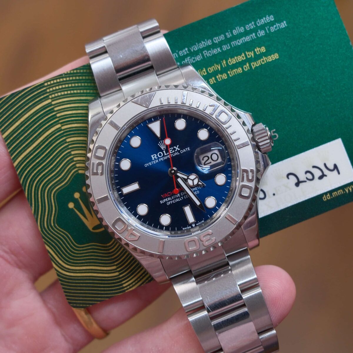 Rolex Yacht Master 40mm Platinum & Blue Dial Ref.126622 | Gothelf A. Watches — 2