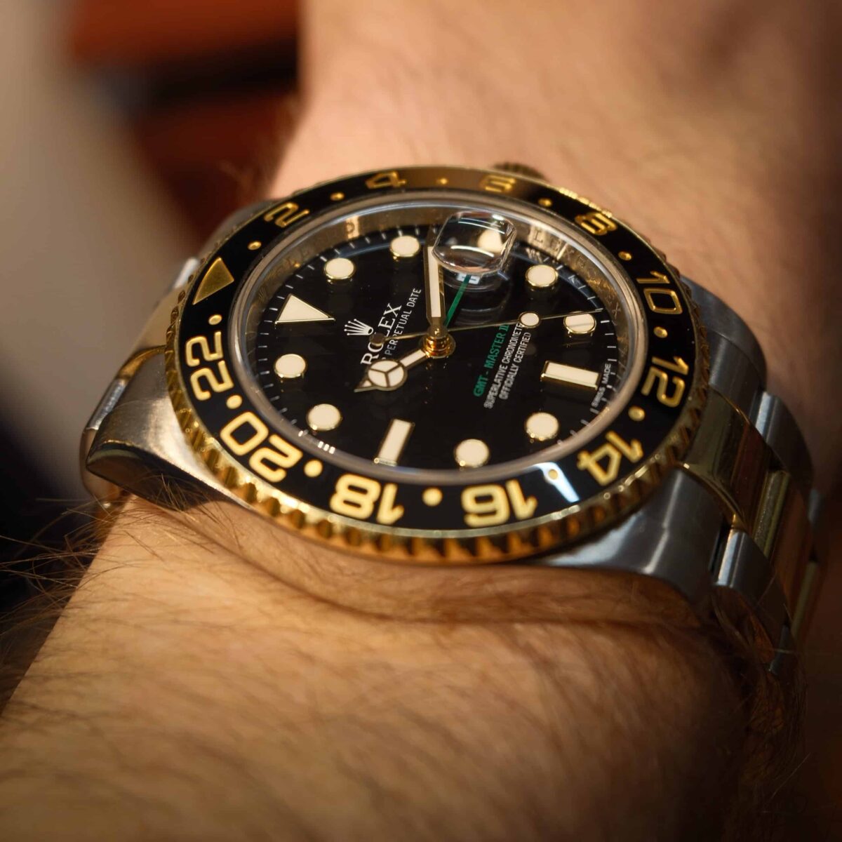 Rolex GMT MASTER II Steel & 18K Gold 116713 | Gothelf A. Watches — 2
